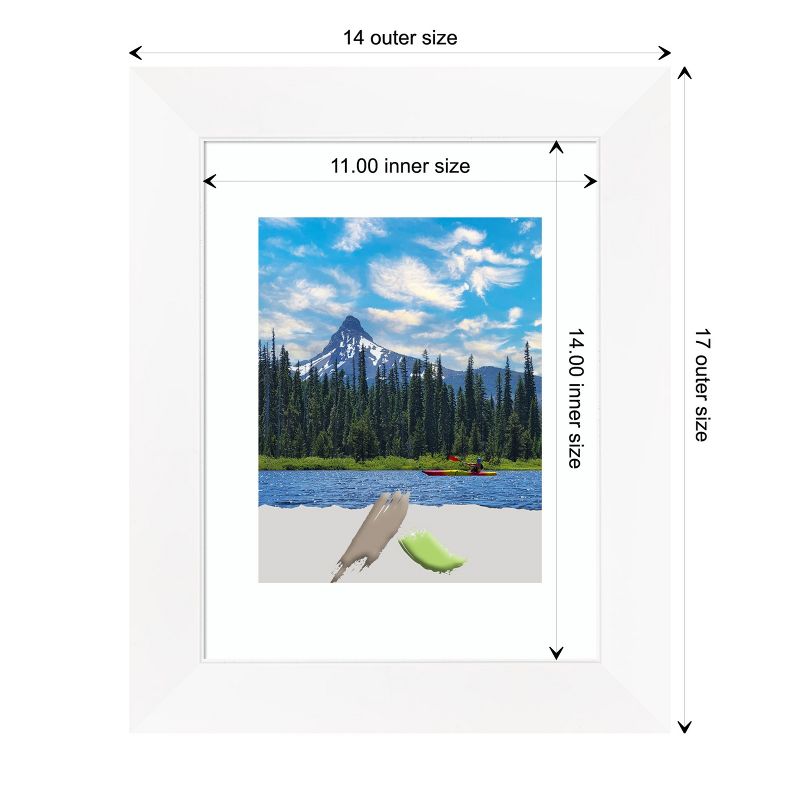 Amanti Art Cabinet White Narrow Picture Frame, 4 of 11
