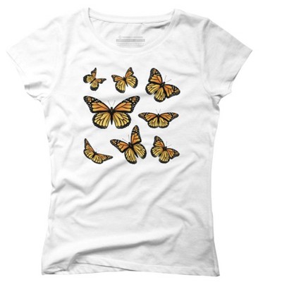 Junior's Design By Humans Monarch Butterfly By Annartshock T-shirt ...