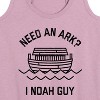 Women's - Instant Message - Need An Ark, I Noah Guy Graphic Racerback Tank - 2 of 4