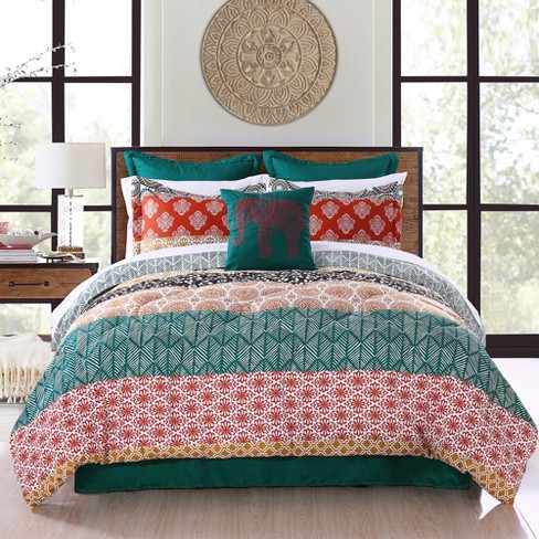 Coastal Reef Feather Reversible Quilt Set, Lush Decor