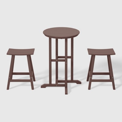 WestinTrends Malibu All Weather HDPE Outdoor Patio Counter Height Bistro Set (3-Piece)