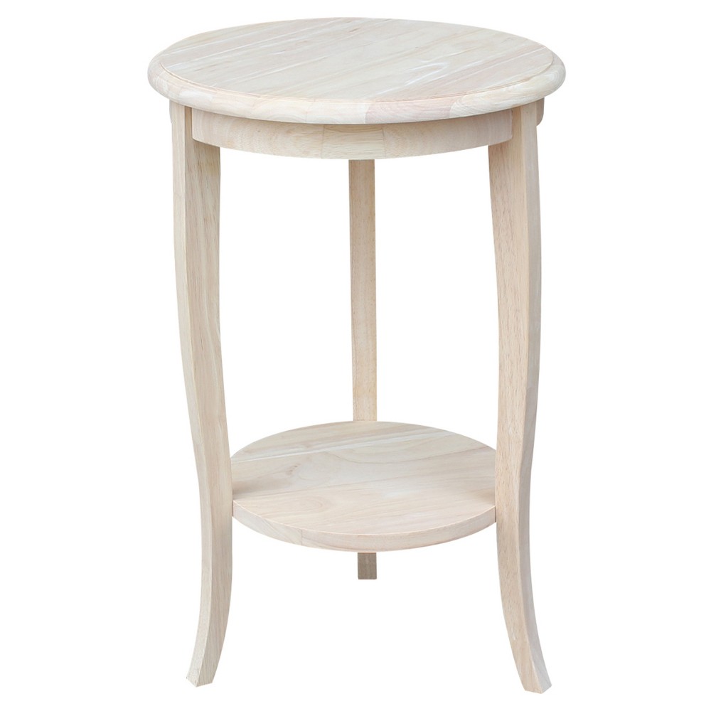 Photos - Coffee Table Cambria Solid Wood End Table White - International Concepts