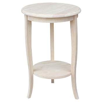 Cambria Solid Wood End Table White - International Concepts