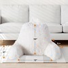 Cheer Collection Long Shaggy Hair TV, Gaming and Reading Backrest Pillow with Armrests - 4 of 4