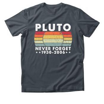 Link Graphic T-Shirt Funny Saying Sarcastic Humor Retro Unisex Short Sleeve T-Shirt - Pluto Never Forget