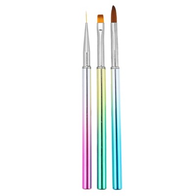 Unique Bargains Nail Art Design Tool Kit Multiolored 3 Pcs of 1 Set