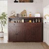 Farmhouse Buffet Cabinet with Drawers & Open Shelf, Sideboard Storage Cabinet - 4 of 4