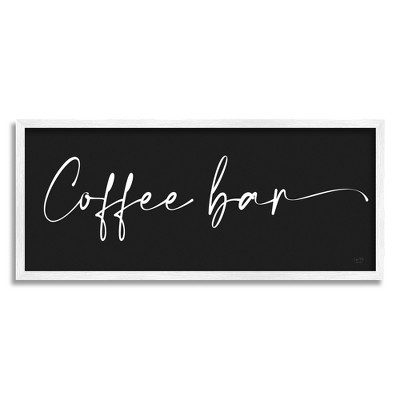 Stupell Industries Coffee Bar Classy Script Framed Giclee Art