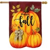 Briarwood Lane Burlap House Flag 40x28 For Outdoor Happy Fall Pumpkin Trio For Fall House Flag - 2 of 4