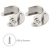 Unique Bargains Stainless Steel Closet Rod Bracket Silver Tone 1.1" Dia Silver Tone 4 Pcs - 4 of 4