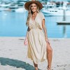 Women's Striped Side Split Midi Cover-Up Dress - Cupshe - 4 of 4