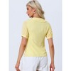 INSPIRE CHIC Women's Peter Pan Collar Contrast Color Trim Gingham Button Up Shirt - 4 of 4