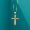 Ross-Simons 14kt Yellow Gold Openwork Cross Pendant Necklace - 3 of 4