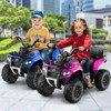 Costway 6V Toddler Ride On Electric Car ATV with Lights & Music & USB Port Storage Box Toy Car Red/Blue/Khaki/Green/Pink - 4 of 4