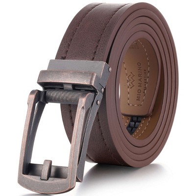 Mio Marino Men's Netted Leather Ratchet Belt