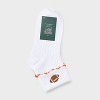 Women's Game Day Embroidered Football Pointelle Bobby Socks with Lettuce Edge Cuff - Wild Fable™ - 2 of 3