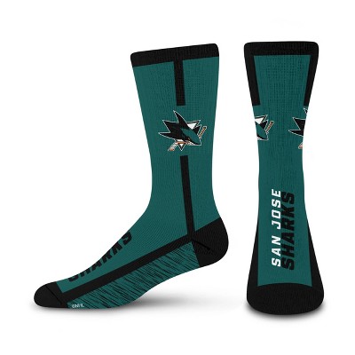 NHL San Jose Sharks Rise Up Crew Socks - Large