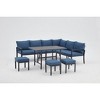 Cesicia Modern 7-Piece Gray Dining Table Set with 6 Chairs Set for Kitchen, Dining Room - 2 of 4