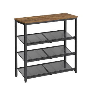 Shoe Rack, 4-Tier Shoe Storage Organizer, for Entryway, decorative shoe rack - 1 of 4
