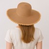 Anna-Kaci Wide Brim Straw Floppy Hat with Frayed Edges Lightweight Sun Protection for Beach Vacation Outdoor Travel Style - 2 of 4