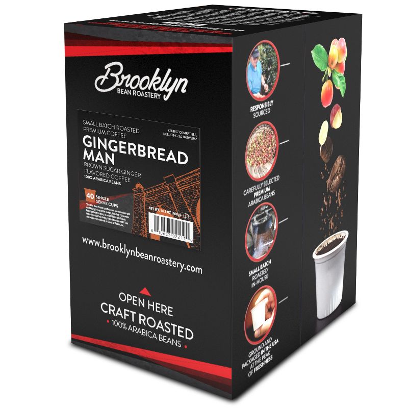 Brooklyn Bean Gingerbread Man Coffee Pods, 3 of 7
