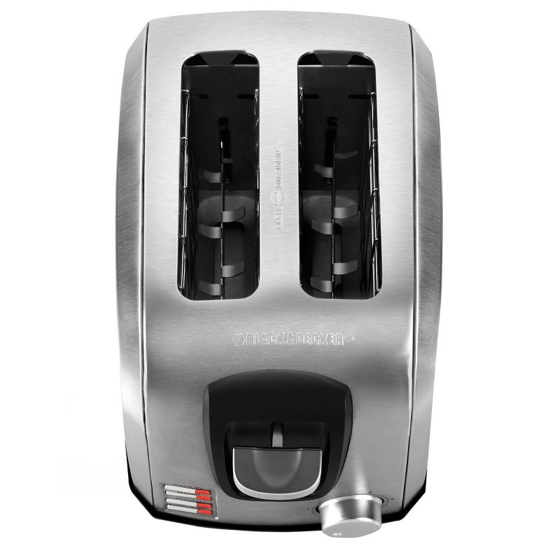 Black and Decker Stainless Steel Extra Wide 2 Slot Toaster in Silver, 2 of 6