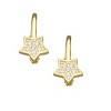 Junior Jewels 14K Gold Over Sterling Silver Children's Star CZ Leverback Earrings - 3 of 3