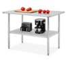Stainless Steel Work Table with Backsplash, Heavy Duty Commercial Prep Table, NSF Certified Workstation for Restaurant Kitchen, Bakery - 4 of 4