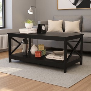 Oxford MDF Coffee Table with X-Legs - 1 of 4