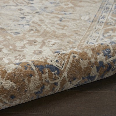 Ivory Malta 47"x67" Stain-Resistant Synthetic Area Rug