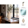 Decorative Rustic Inspired Glass Vase for Living Room Decor - Elegant Modern Flower Vase for House Accent, Bedroom, and Office Decor - 19", Ivory - 3 of 4
