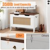 Storage Chest, 30 in /39.4 in/24.8 in/ Toy Chest with Lids, Wood Rattan Toy Box for Boys Girls with Safety Hinge - 3 of 4