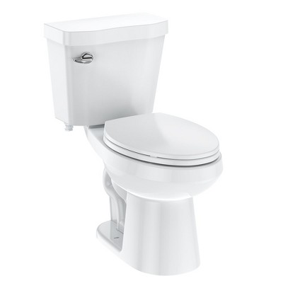 Whizmax Elongated ceramics Toilets, 1.28 GPF Universal Height Siphonic Flush Toilet, Water Efficient Bathroom Toilet(Toilet Seat Included), White