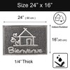 Evideco French Home Goods Welcome Door Mat, Non-Slip 100% Recycled PVC Rug, Two Sizes Available, Indoor/Outdoor Use - 3 of 4