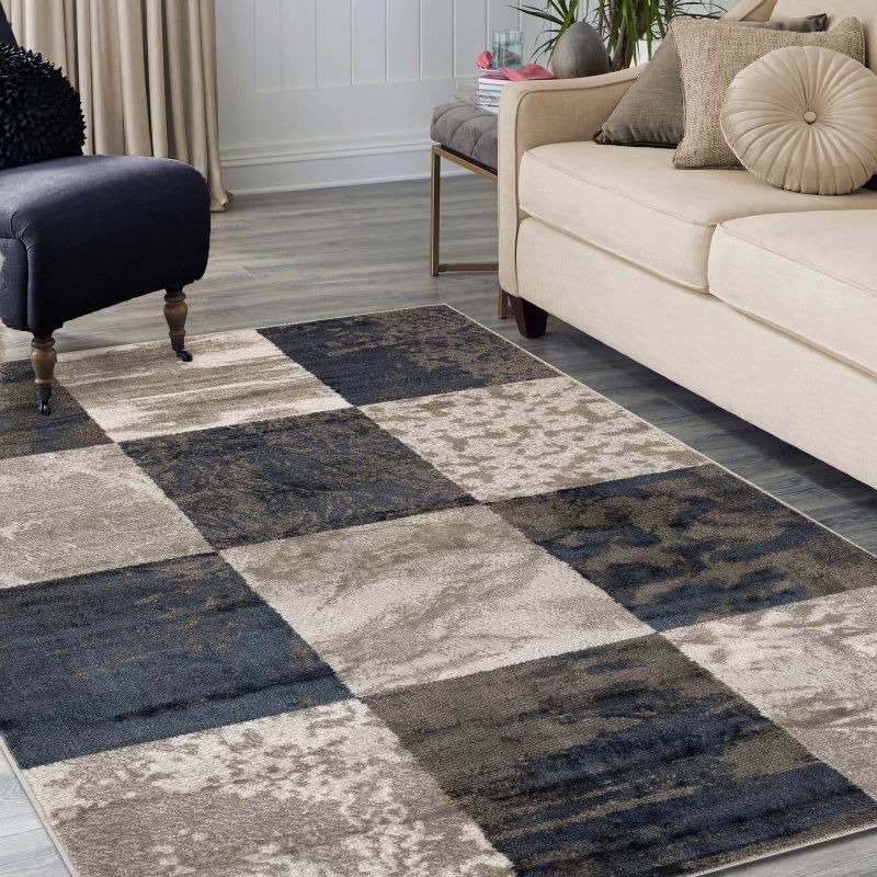 Patchwork Modern Eclectic Color Block Indoor Runner or Area Rug by Blue Nile Mills, 5 of 7