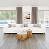 Coffee Table 16.1" H – Natural Marble Top, Painted Wood Round By Zuo Modern - 4 of 4