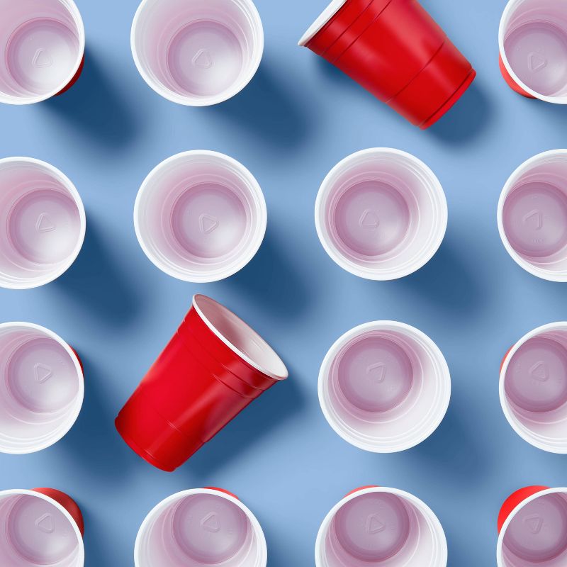 Disposable Red Plastic Cups - 18oz - up & up™, 2 of 4