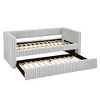 Twin Size Upholstered Daybed with Trundle for Bedroom - 3 of 4