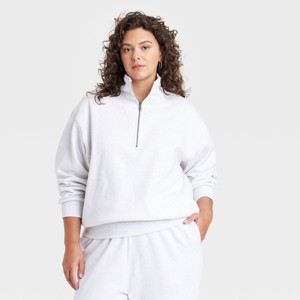 Women's Leisure Studio Quarter Zip Pullover Sweatshirt - Universal Thread™ - 1 of 3