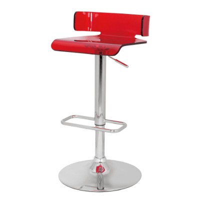 Red adjustable swivel stool