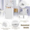 Costway Bathroom Wooden Floor Cabinet Multifunction Storage Rack Organizer Stand Bedroom - 4 of 4