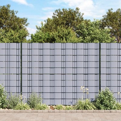 VidaXL Garden Privacy Screen PVC 229.7'x0.6' Light Gray