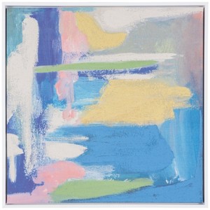 Candy Skies - 24" X 24" - Multicolored - Framed Linen Canvas - WLA2080 - Safavieh - 1 of 4