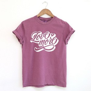 Simply Sage Market Women's Love More Words Short Sleeve Garment Dyed Tee - 1 of 4