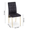 Sapphtopaz Modern Dining Chairs Set of 4 Upholstered Chair with Metal Legs Armless Backrest Chairs for Kitchen, Dining Room, Living Room - 4 of 4