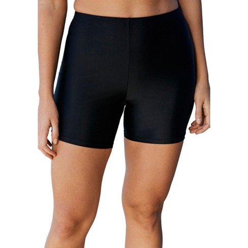 Swim 365 Women's Plus Size Swim Boy Short - 36, Black