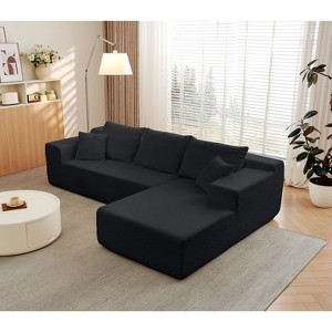 VASIP "104" Modern Cloud Sectional Sofa with L-Shape Chaise - Deep Seat, Soft Chenille Fabric, No Assembly, Space-Saving Living Room Couch - 1 of 4