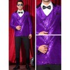 Lars Amadeus Men's Peak Lapel Disco Prom Wedding Party Tuxedo Sequin Blazer - 4 of 4