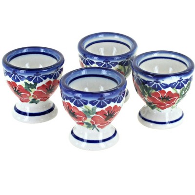 Blue Rose Polish Pottery 19A WR Unikat Egg Cup Set