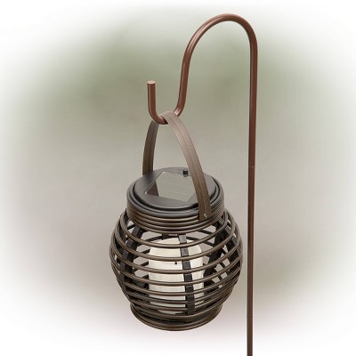 Outdoor Solar LED Lantern with Shepherd's Hook